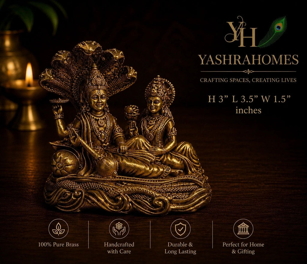 Brass Lakshmi Narayan Idol – 3 Inch