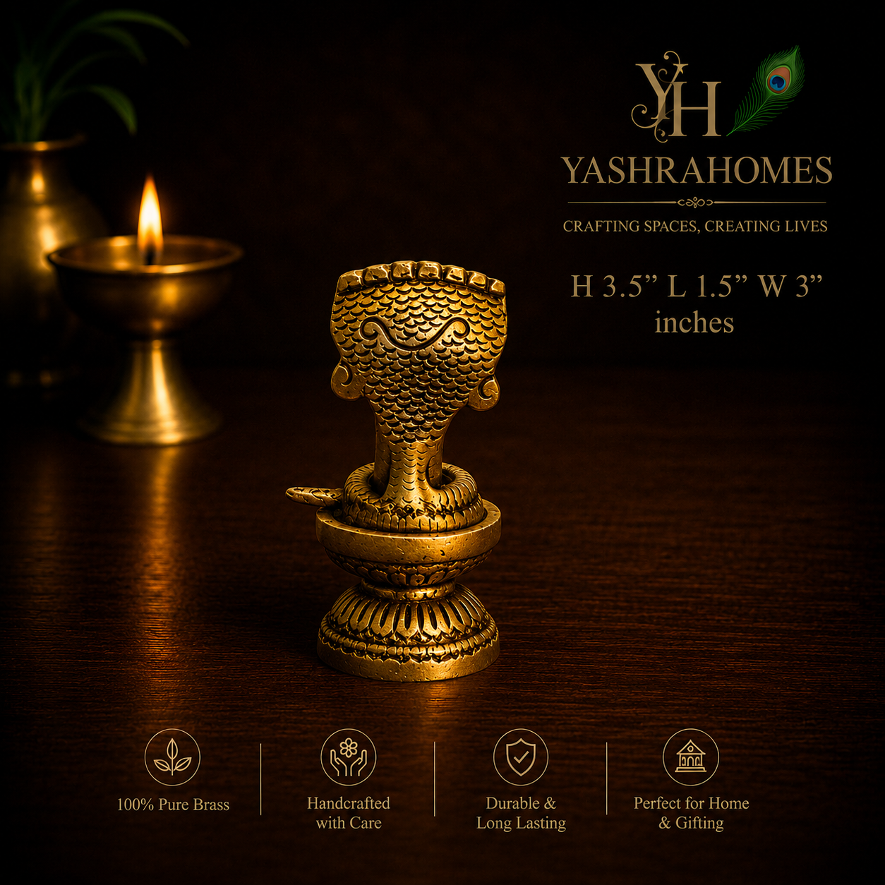 shiva linga brass sawan