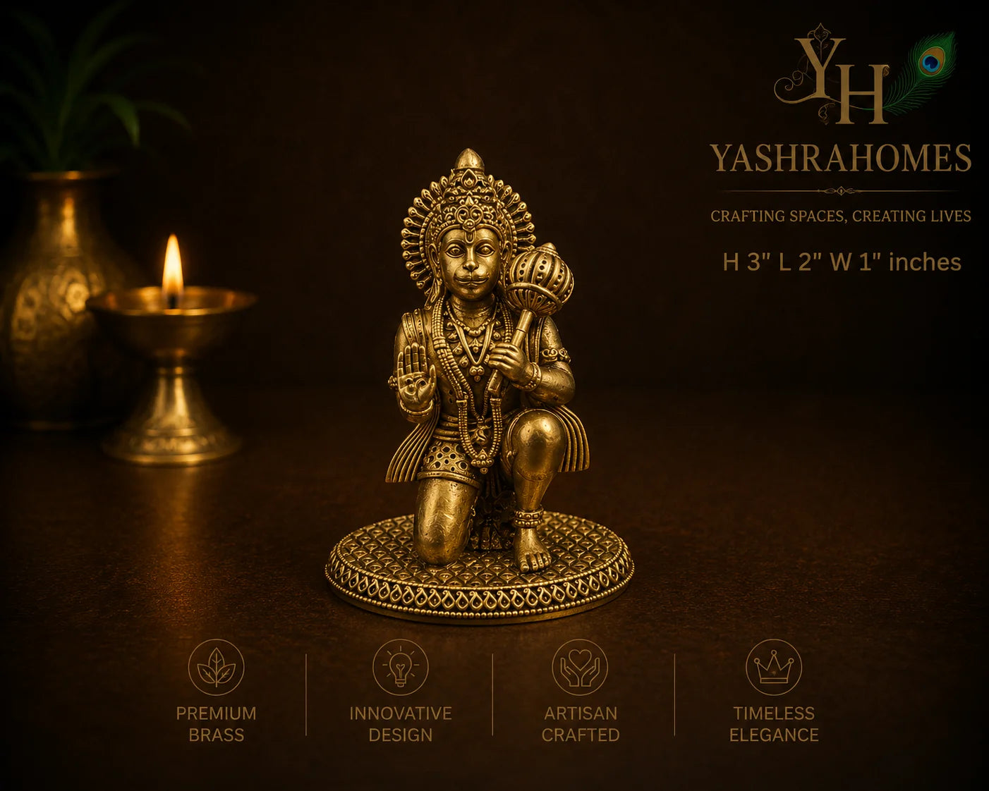 Brass Hanumanji idol main