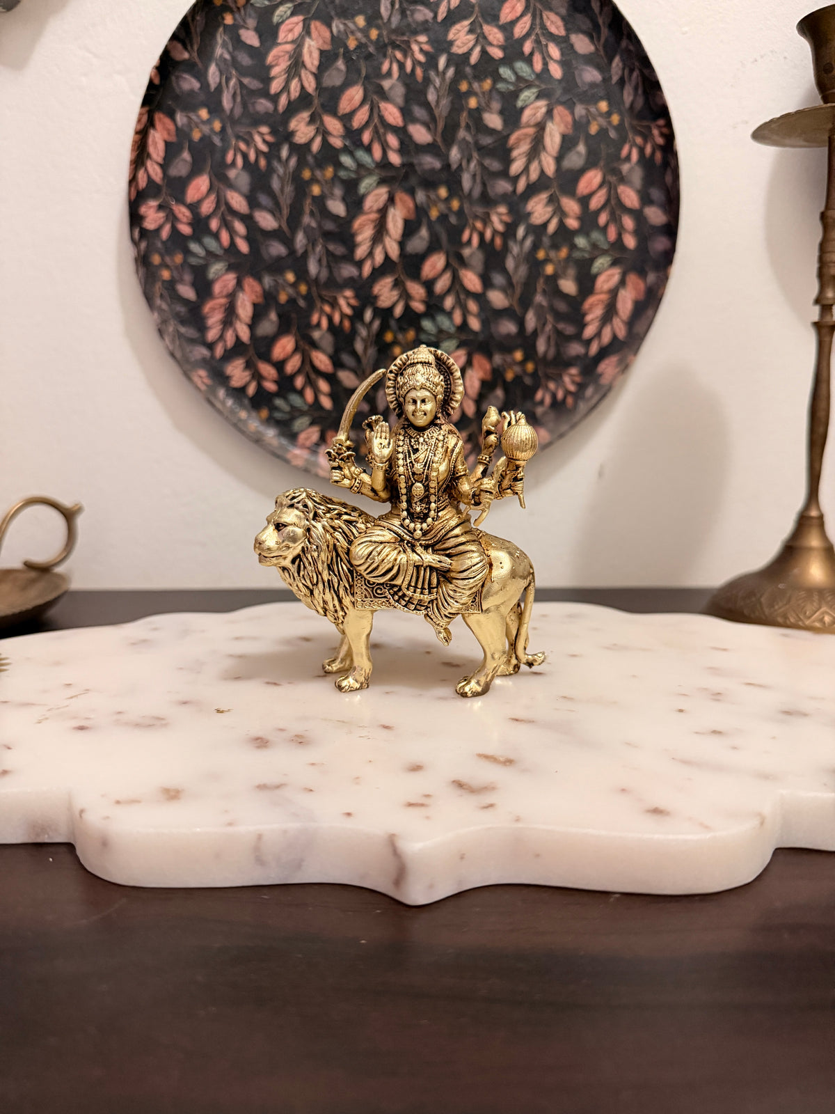 Mahishasura Mardini Durga Maa Brass Idol – 3.5-Inch