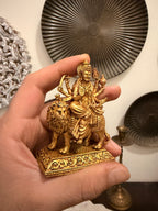 Mahishasura Mardini Durga Maa Brass Idol with base – 4-Inch