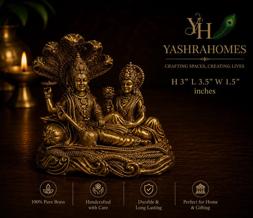 brass laxmi Narayan idol