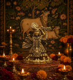 nathdwara krishna brass idol small