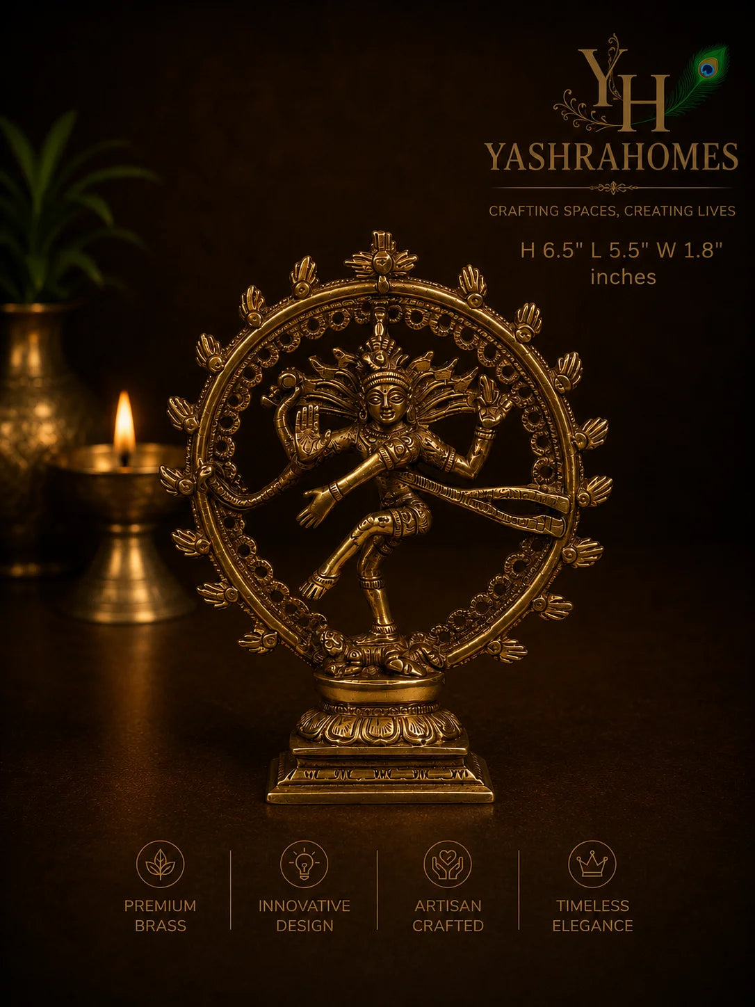 Nataraj brass idol fine