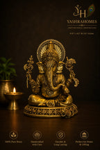 ganeshji idol brass intricate design