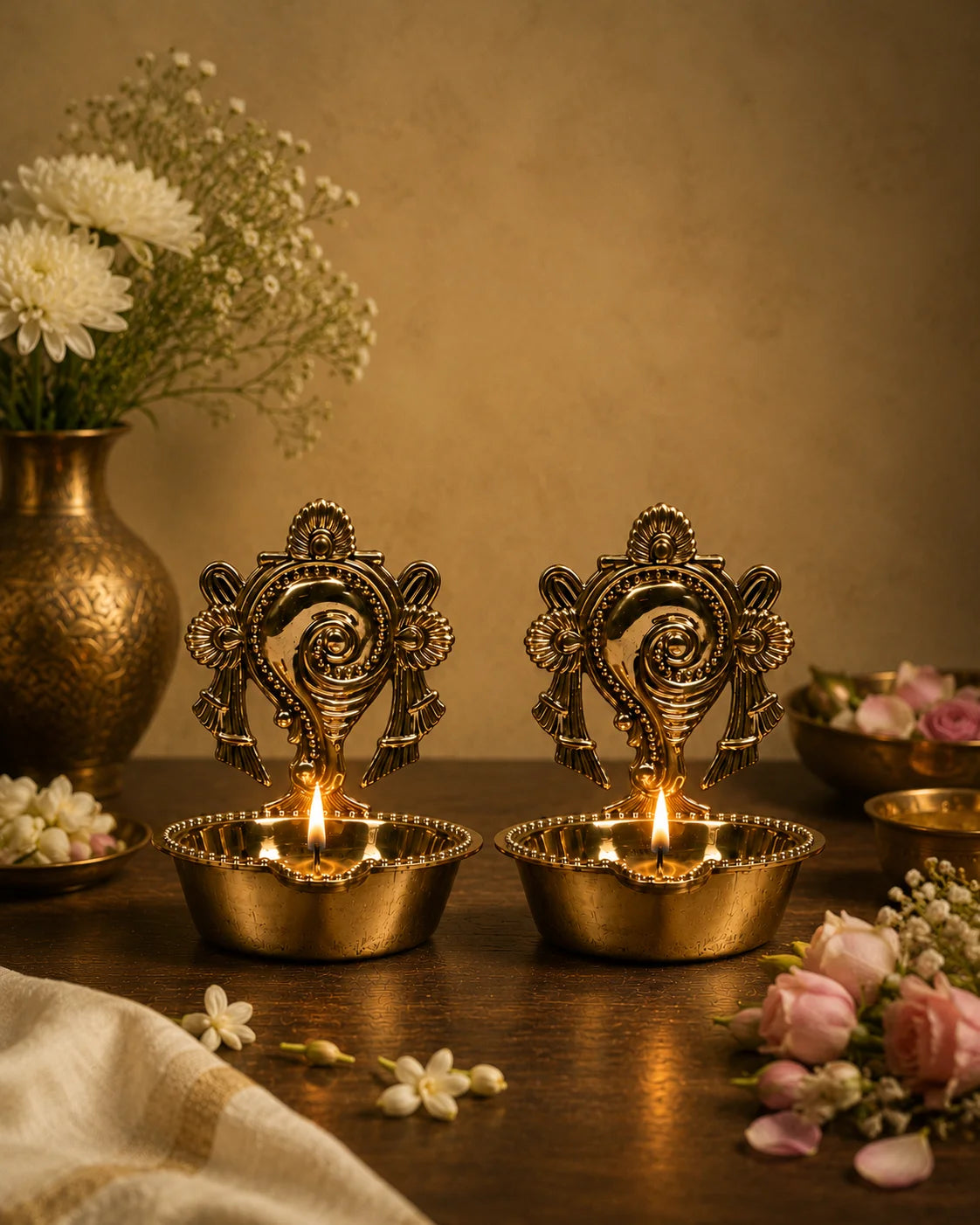 shanks brass diya staging