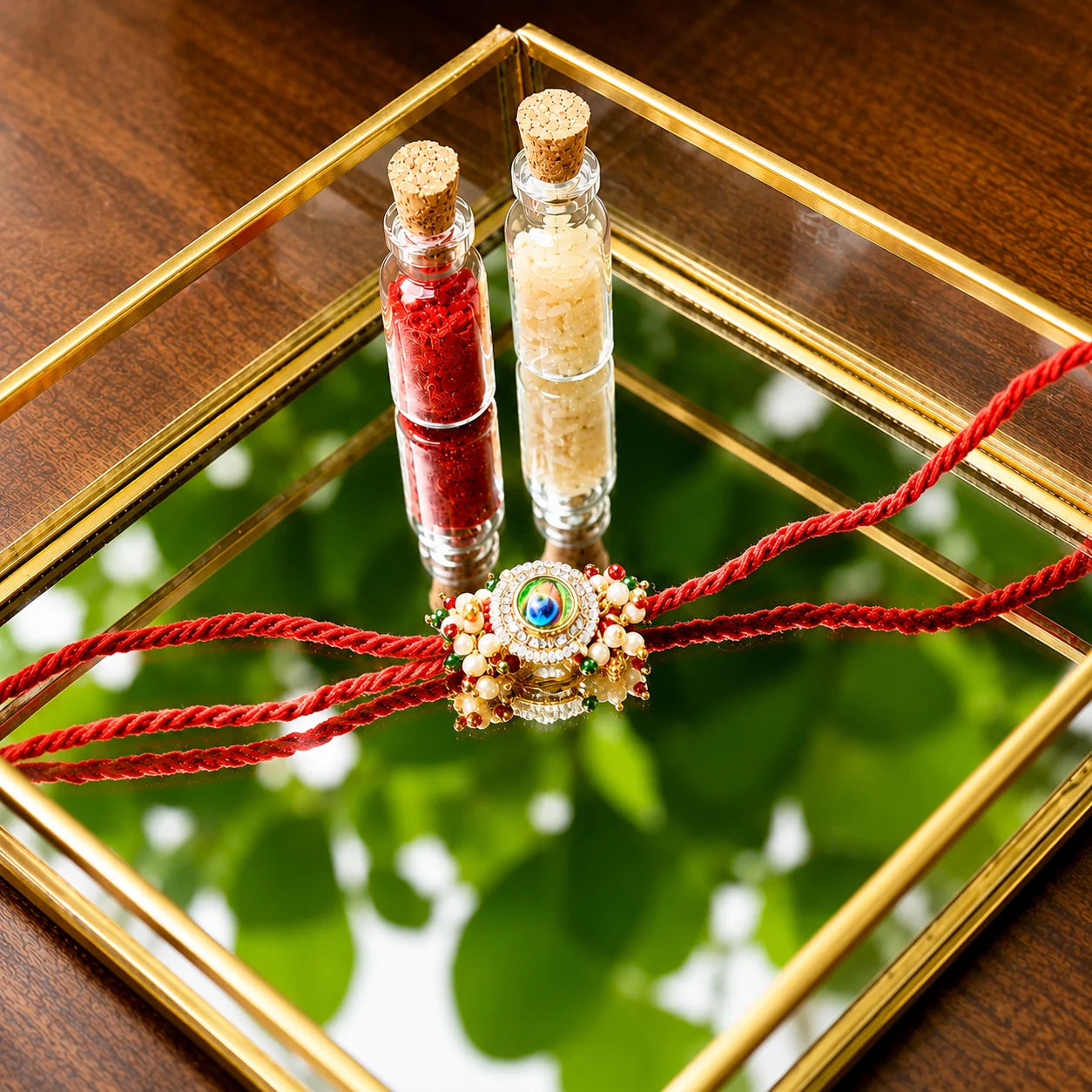 royal blue mor pankh rakhi