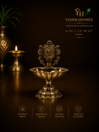 Standing Kamakshi Brass Diya – 3.5-Inch
