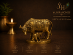 Kamdhenu Cow and Calf superfine brass Idol – 3.5-Inch  (Heavy 1026 grams)