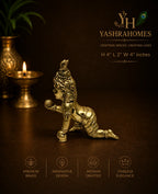 Laddu Gopal brass idol side photo