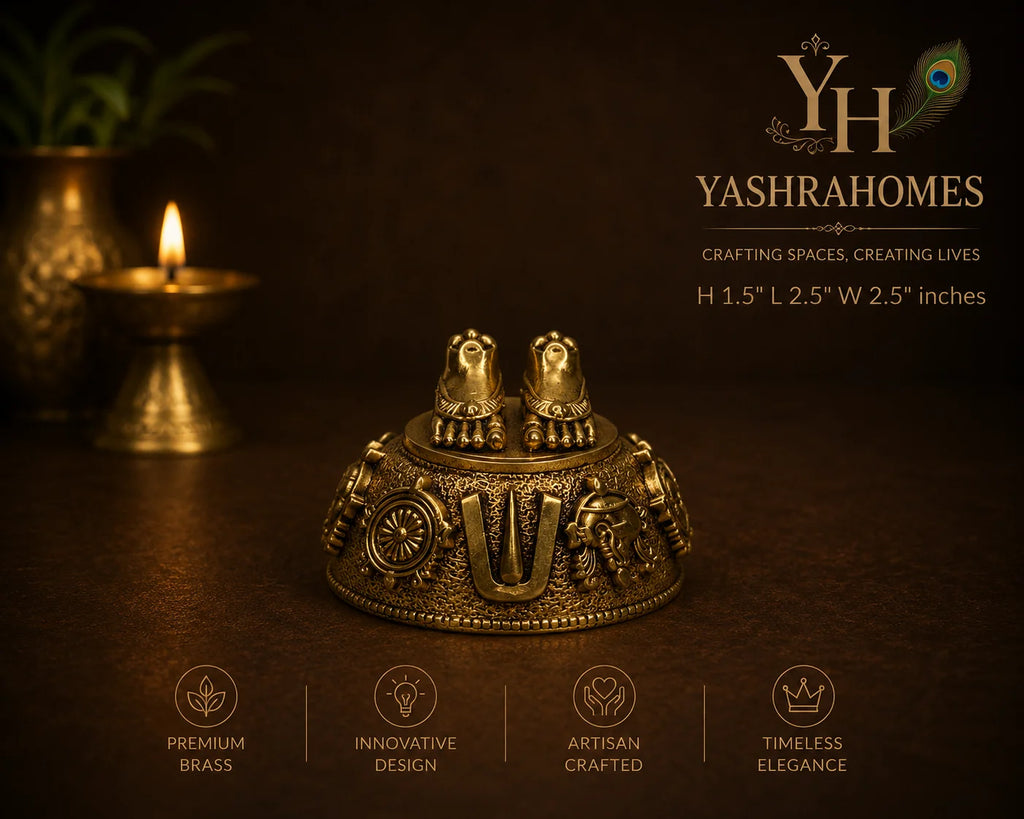 Laxmi Charan brass idol