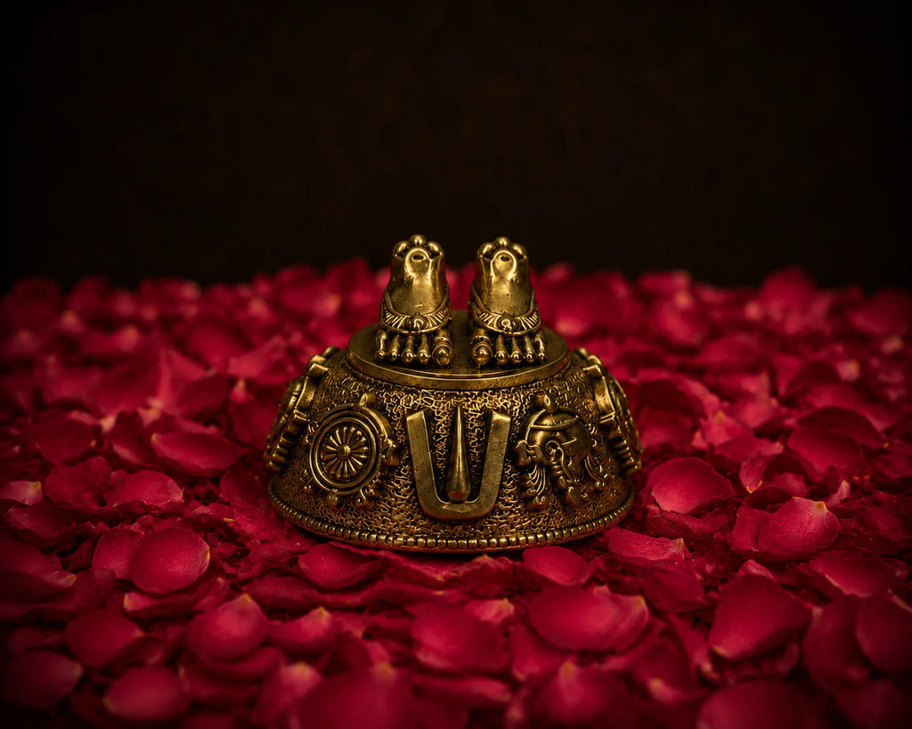 laxmi Charan brass idol staging