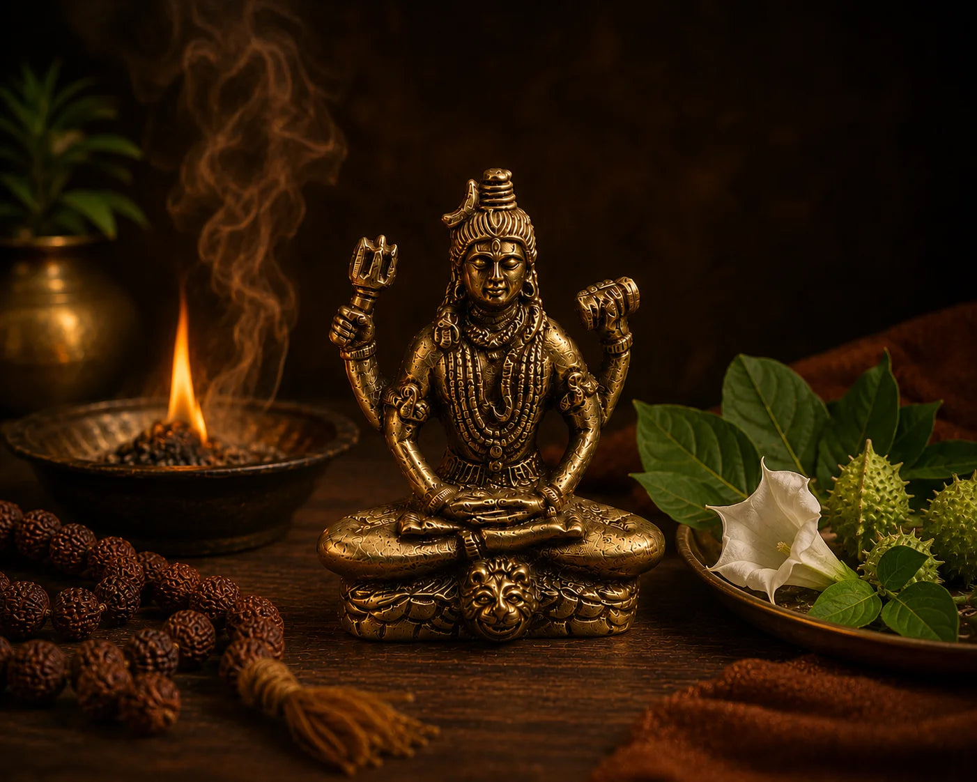 meditating shiva staging