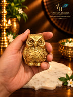 Brass Owl – 2.5 Inch | Handcrafted Symbol of Wisdom & Prosperity