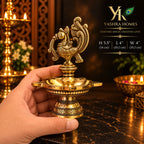 Brass Peacock Diya Heavy – 5.5-Inch 585 Gm