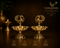 Peacock Brass Diya – 2 units
