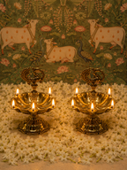 Peacock Brass Diya – 2 units