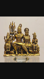 Premium Brass Shiv Parivar Idol 5-Inch