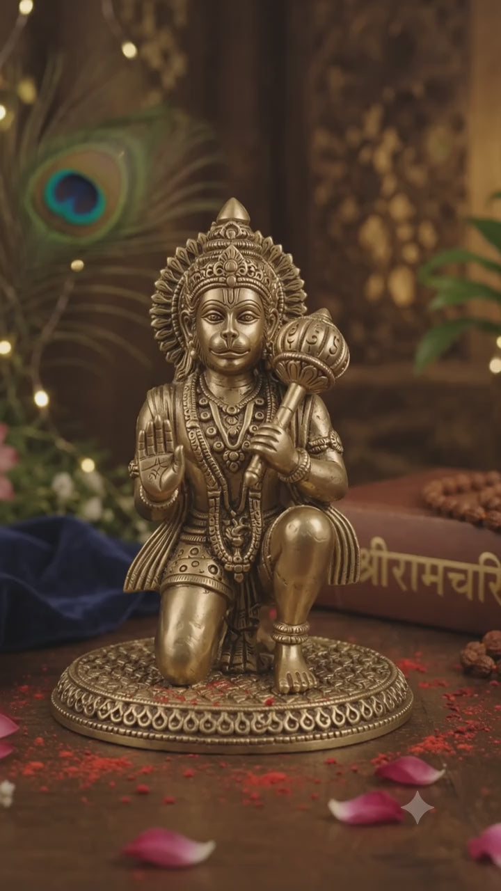 Hanumanji Idol Premium Quality Brass – 3 Inch
