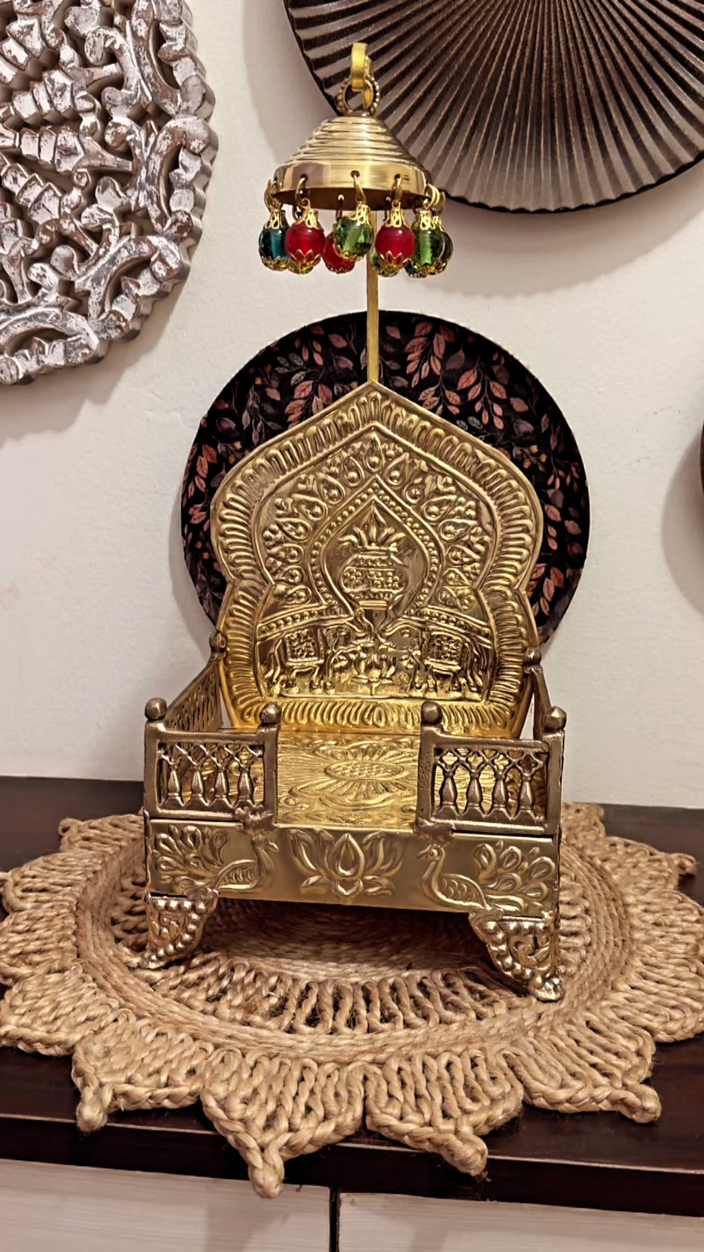 brass singhasan