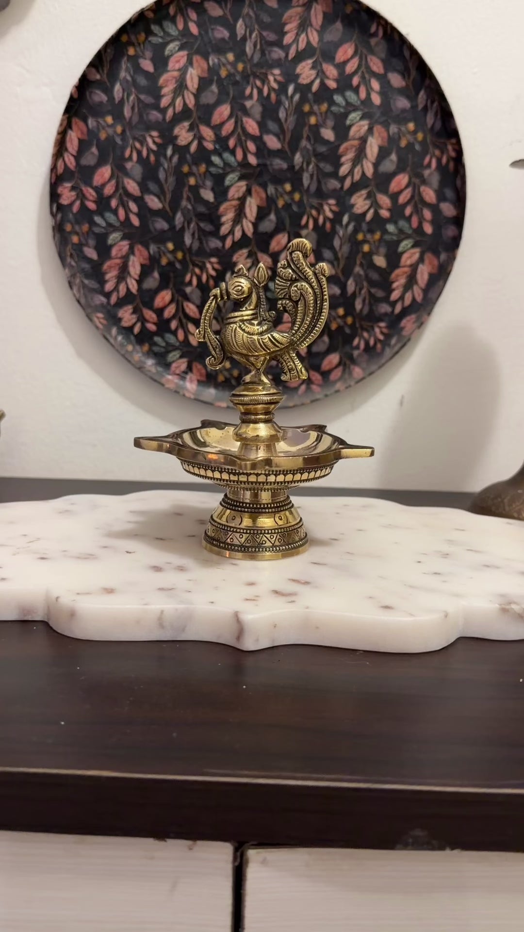Brass Peacock Diya Heavy – 5.5-Inch 585 Gm