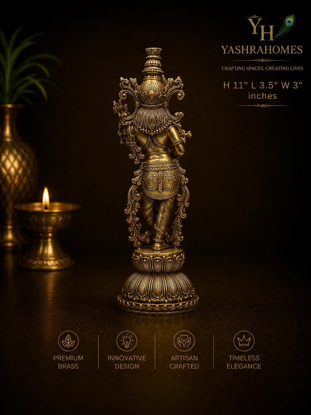 radha rani brass idol