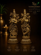 Grand Radha Krishna brass idol 11 inches