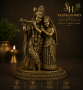 Radha Krishna Yugal Brass Idol – 5.5-Inch