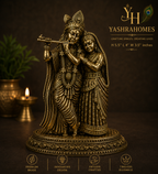 Radha Krishna Yugal Brass Idol – 5.5-Inch