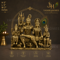 Premium Brass Shiv Parivar Idol 5-Inch