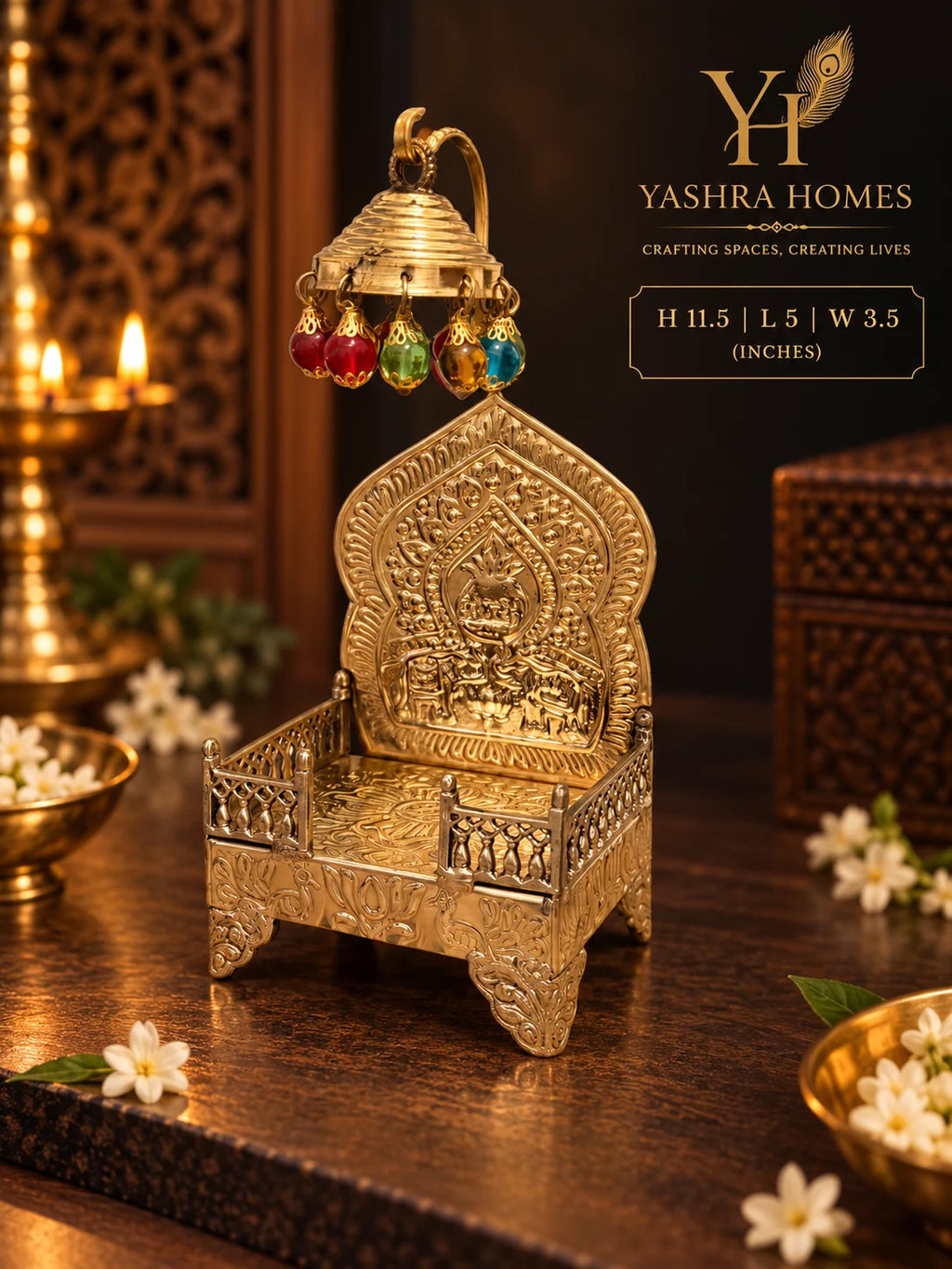 brass singhasan