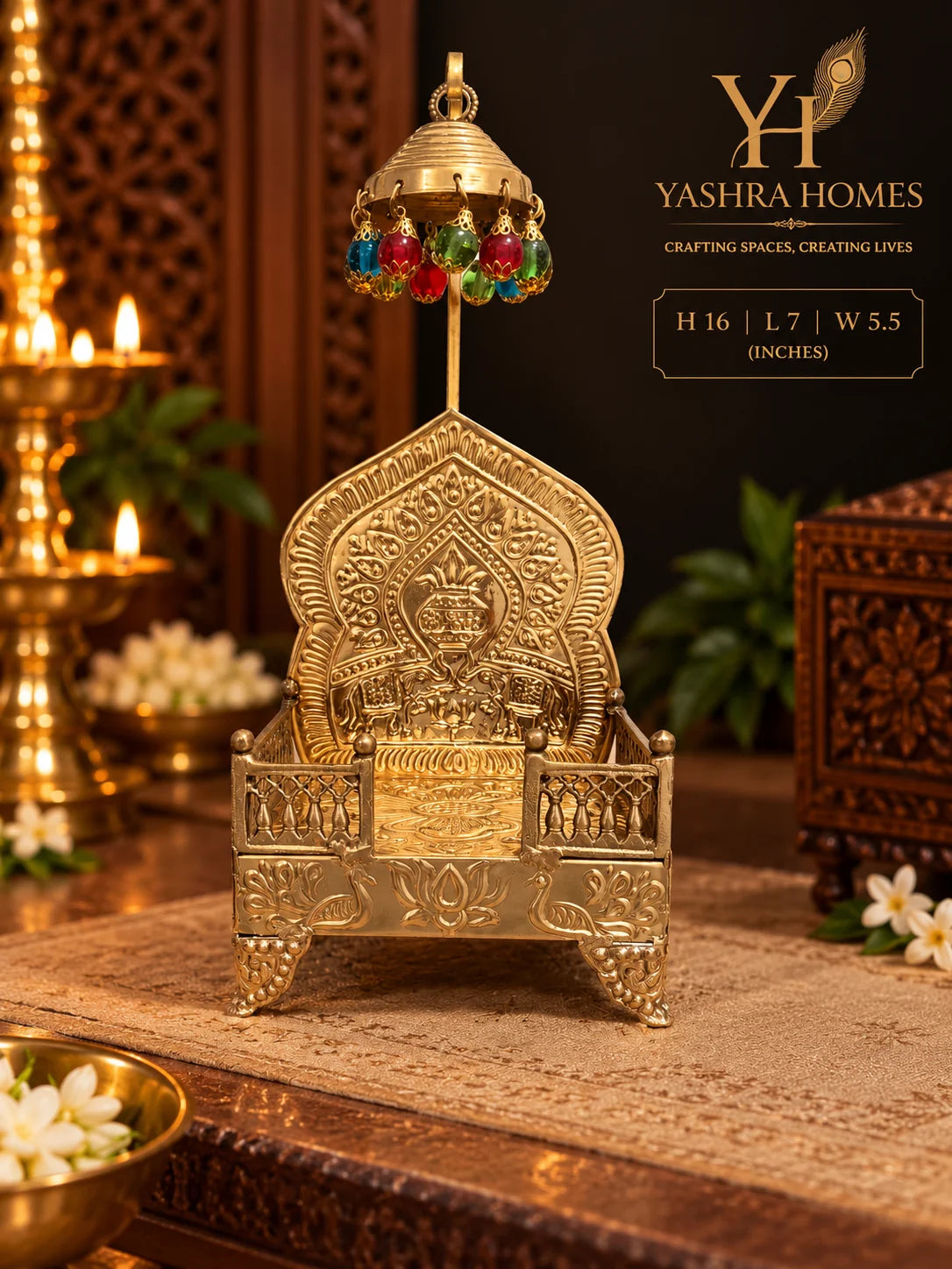 brass singhasan medium