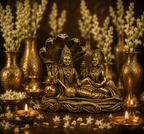 Brass Lakshmi Narayan Idol – 3 Inch